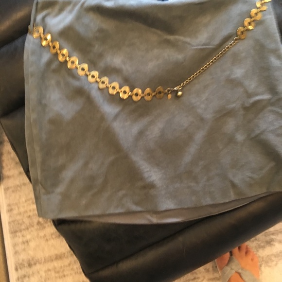 Laundry faux suede mini skirt with belt - Picture 2 of 6